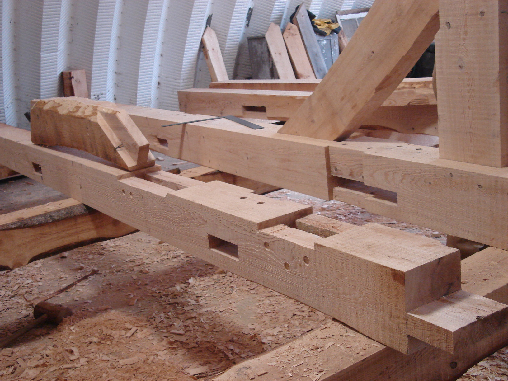 beams with joinery